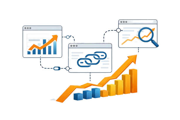 Scalable SEO link building visualization